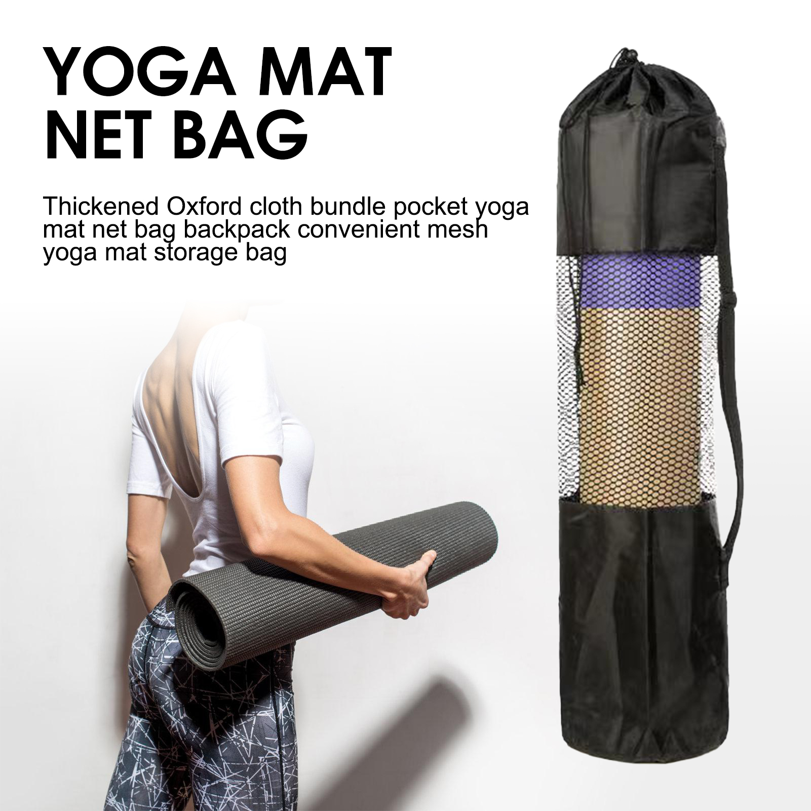 Pilates Yoga Outfit - Yoga Mat Bag with Mesh Window