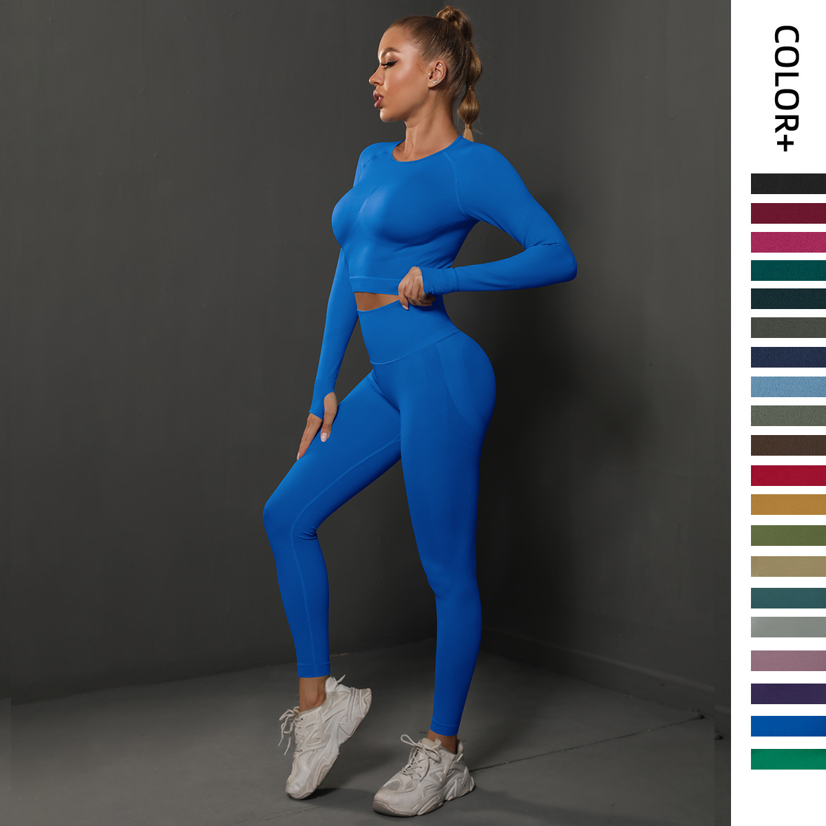 Pilates Yoga Gear - 2Pcs Women Sets Energy Seamless Gym