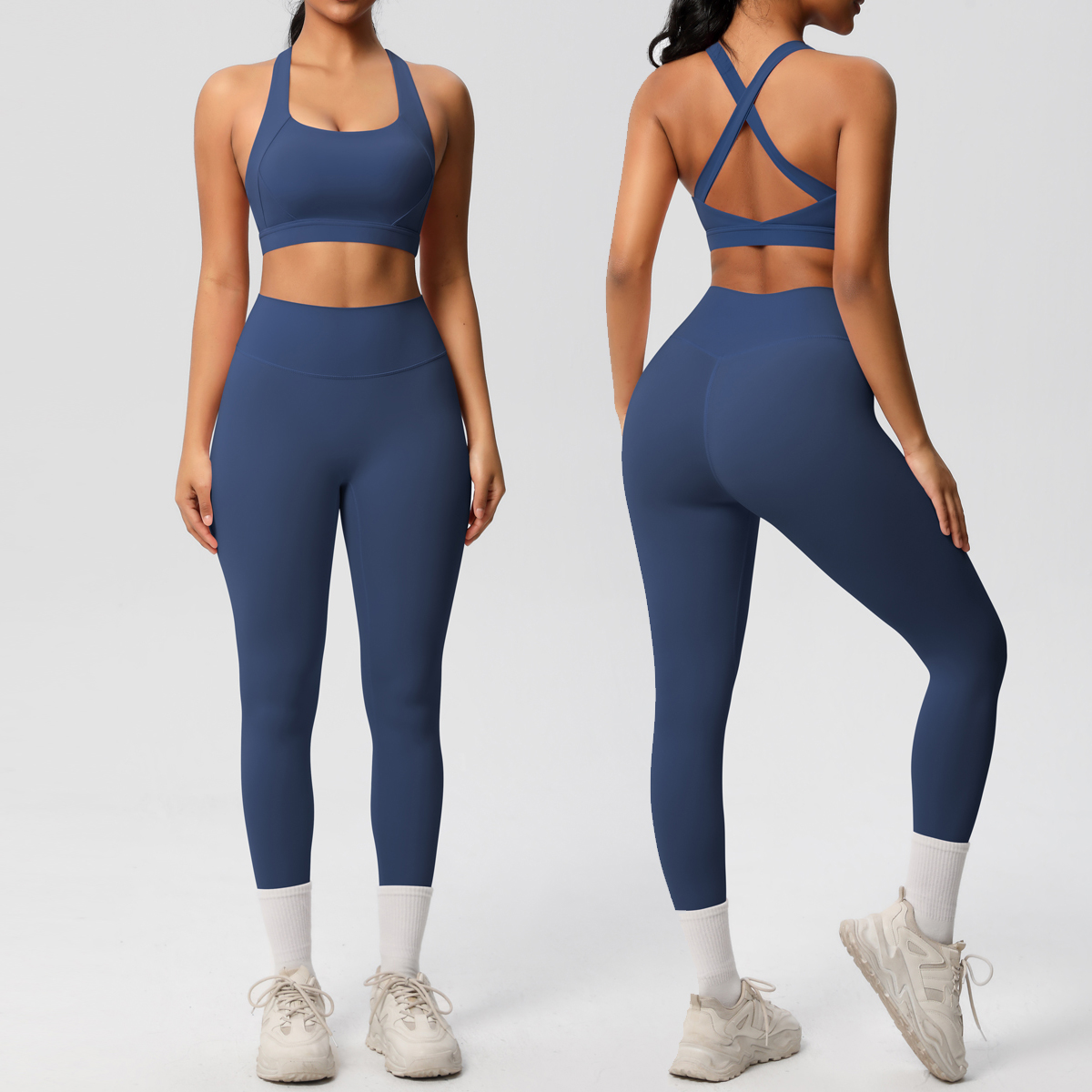Pilates Yoga Gear - 2 Pieces Sportswear Yoga Set Gym
