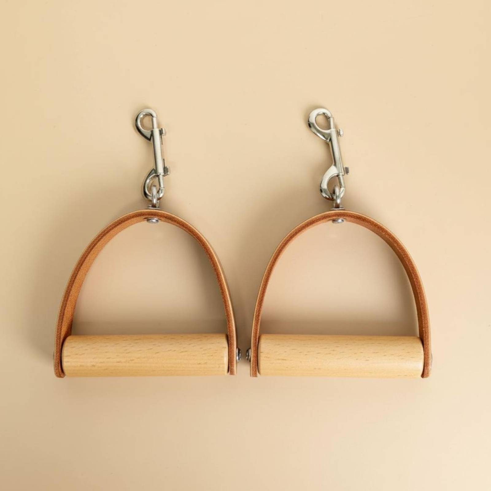 2 Pieces Leather Wood Handles  - Pilates & Yoga Tina Fehrenbach 评论和价格