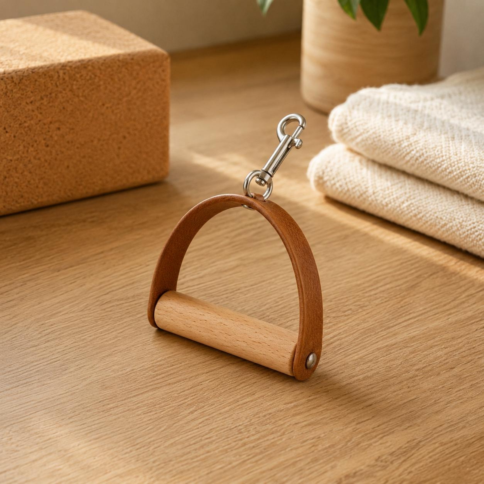2 Pieces Leather Wood Handles  - Pilates & Yoga Tina Fehrenbach 评论和价格