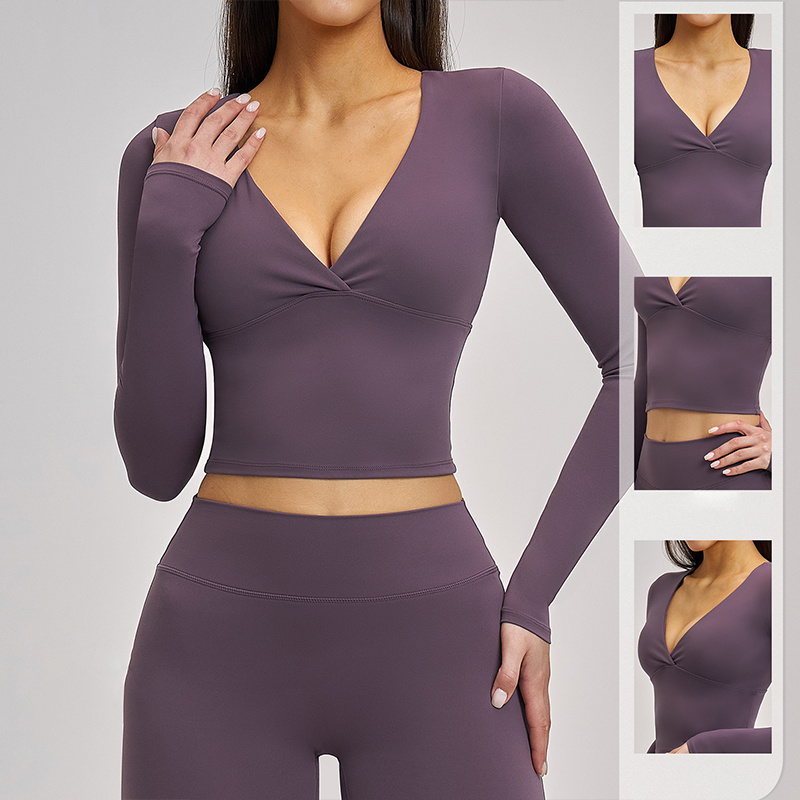 SVEIC Yoga Long Sleeve V Neck  - Pilates V Yoga 评论和价格