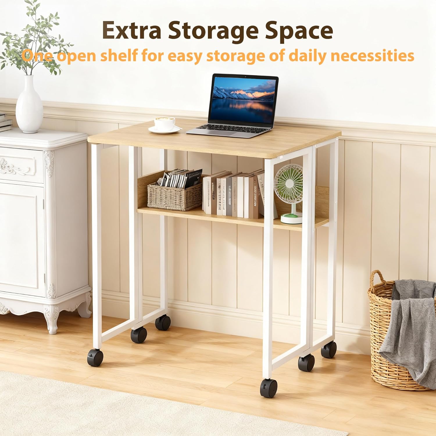 Folding Desk with Storage Shel - Inversion Table Fold 评论和价格