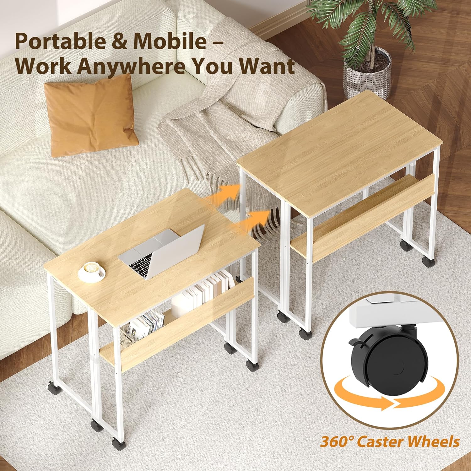 Folding Desk with Storage Shel - Inversion Table Fold 评论和价格