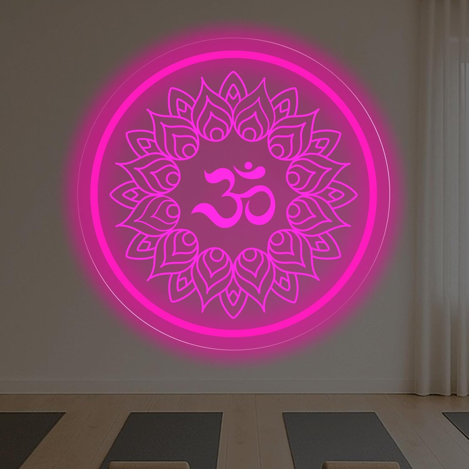 Om Mandala Neon Sign USB Power - Pilates Yoga Gifts 评论和价格