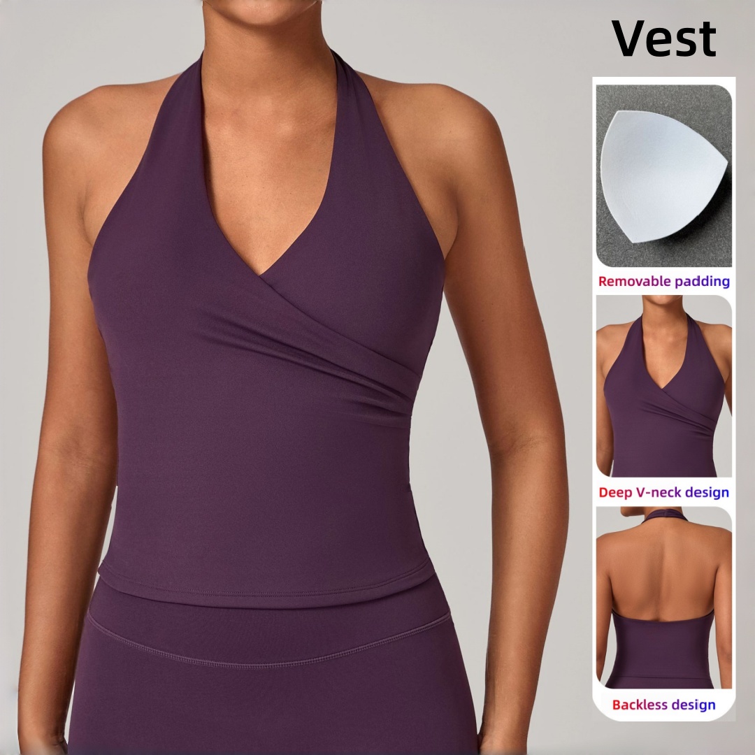 New Women's Yoga Vest Tight Ba - Pilates V Yoga 评论和价格