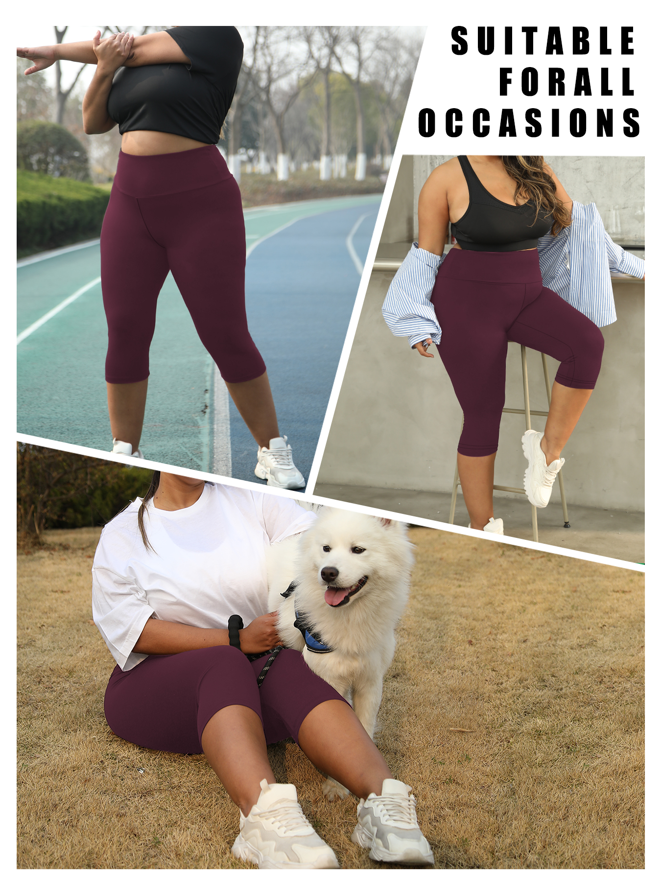 Plus Size Women's High Waisted - Pilates Yoga Outfit 评论和价格
