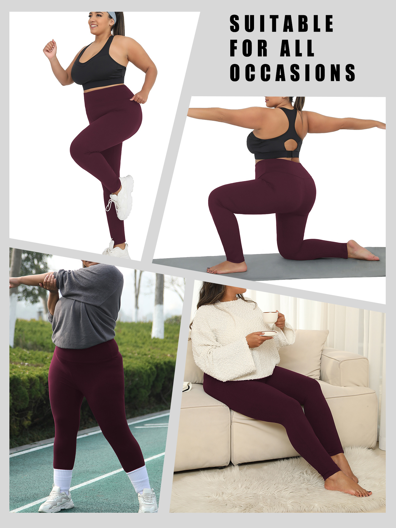 2 pack plus size Women's High  - Pilates Yoga Outfit 评论和价格