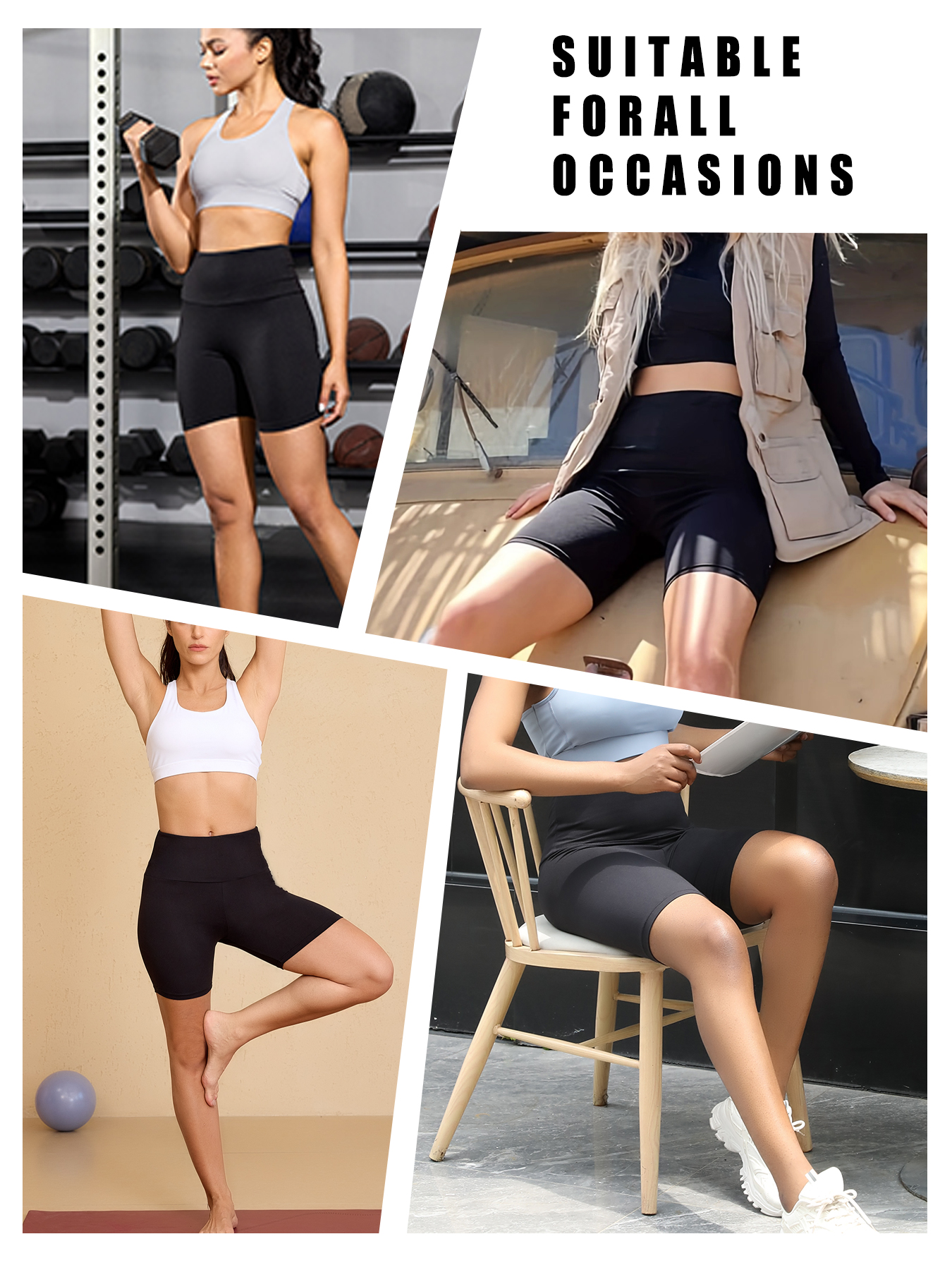 Plus Size Biker shorts for Wom - Pilates Yoga Outfit 评论和价格