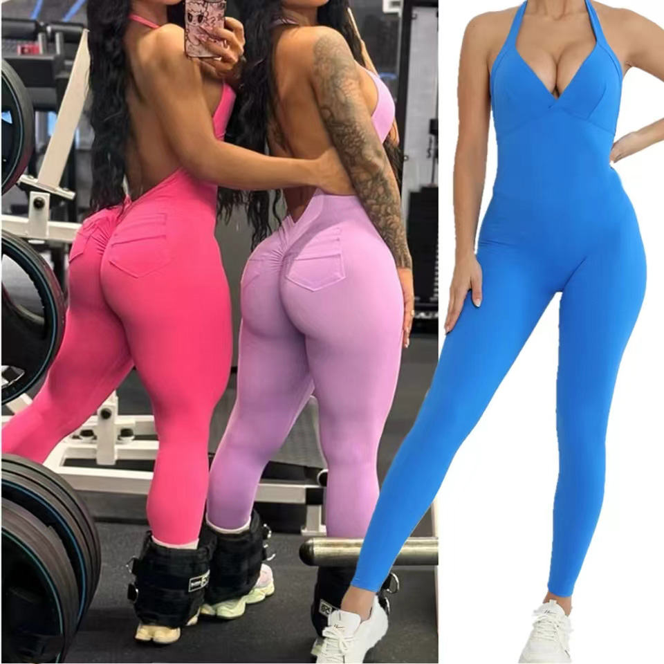 Pad Halter V Scrunch Romper Wo - Pilates Yoga Gear 评论和价格