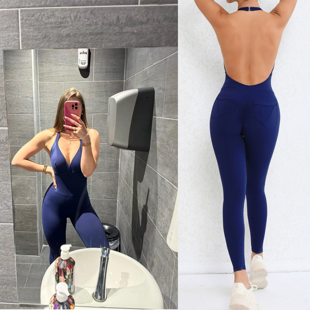 Pad Halter V Scrunch Romper Wo - Pilates Yoga Gear 评论和价格