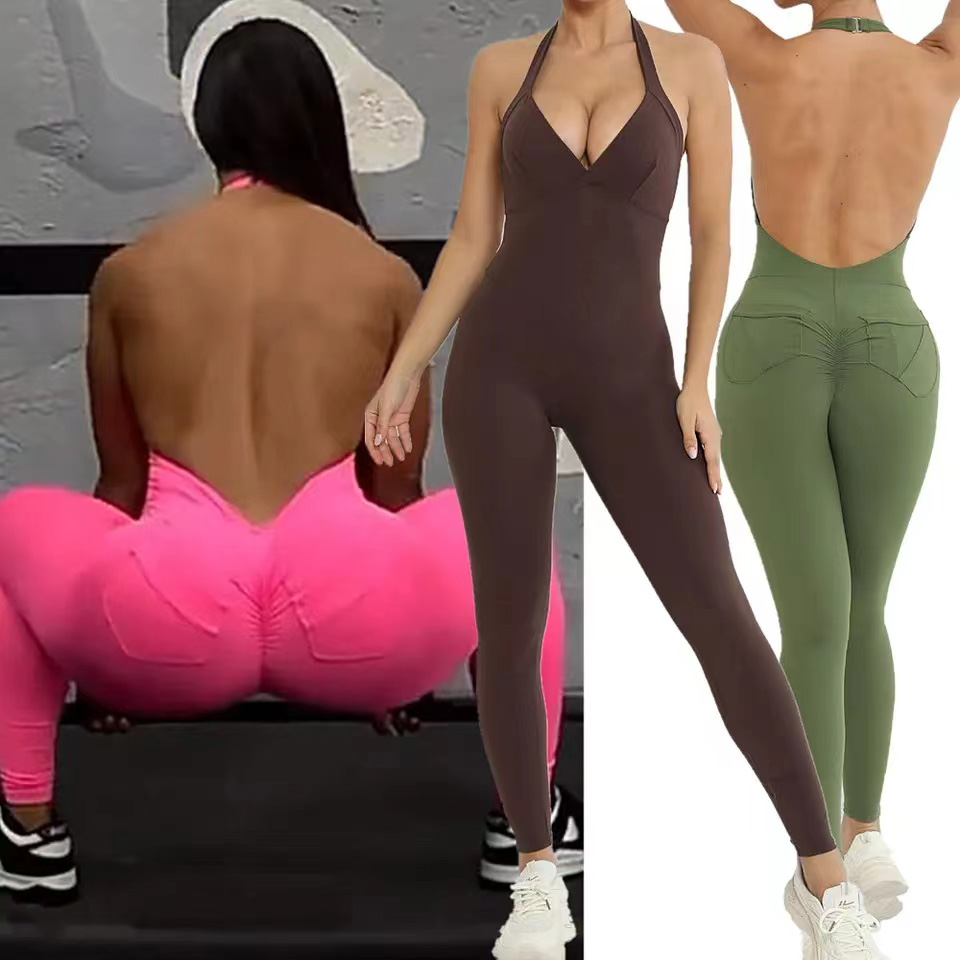 Pad Halter V Scrunch Romper Wo - Pilates Yoga Gear 评论和价格