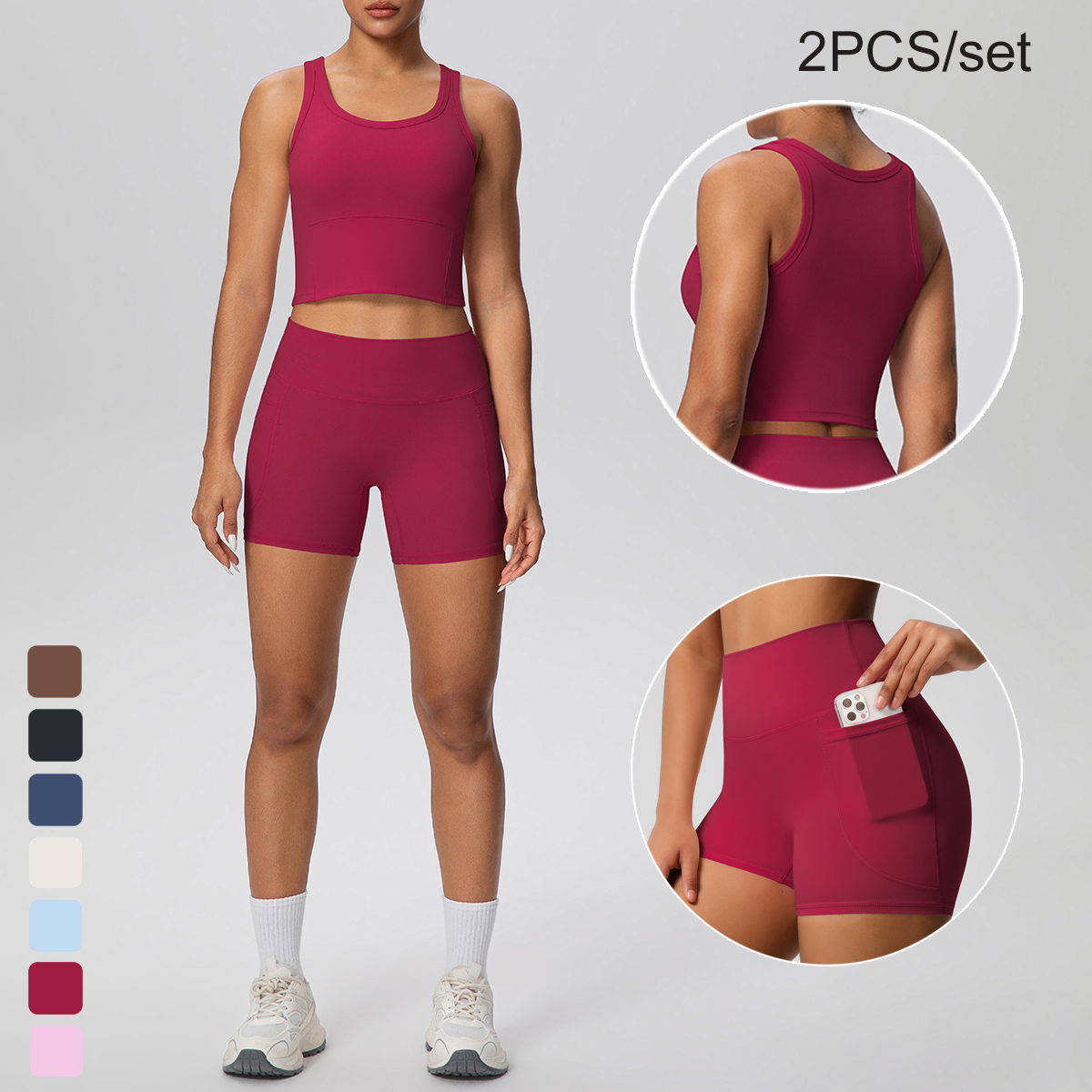 2PCS Women Summer Fitness Spor - Pilates Yoga Gear 评论和价格