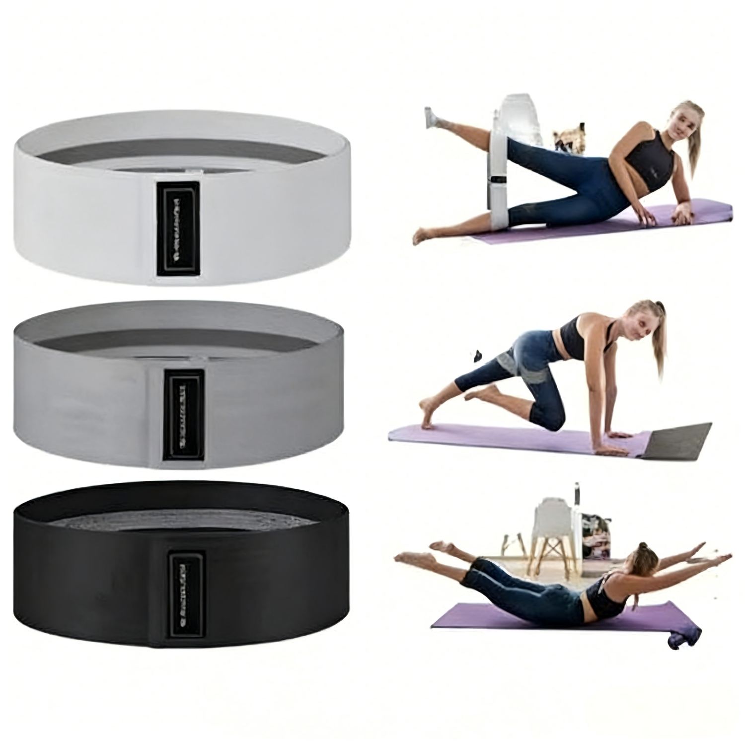 Basic Fabric Resistance Bands, - Pilates Yoga Board 评论和价格