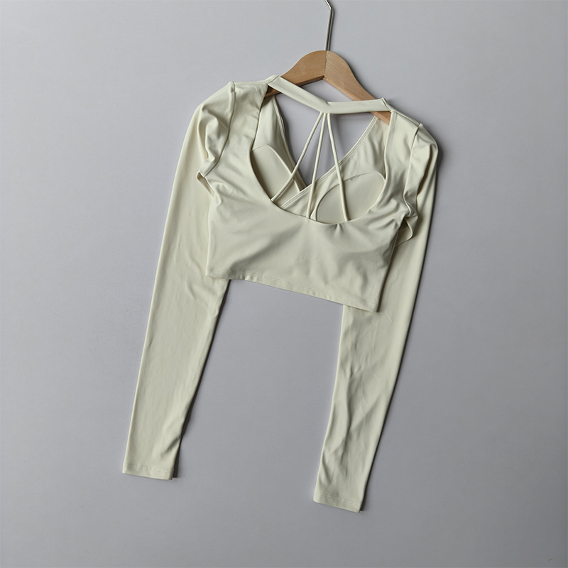 Gym Designed V-neck Long-sleev - Pilates V Yoga 评论和价格
