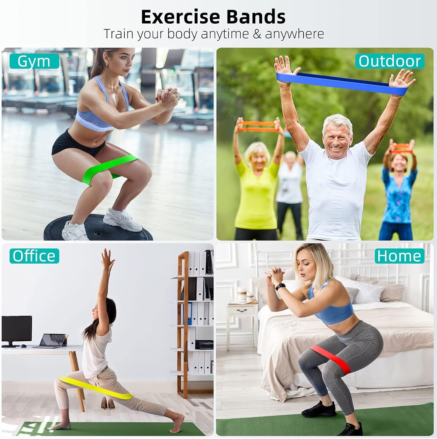 Different Resistance Bands Yog - Pilates Yoga Board 评论和价格