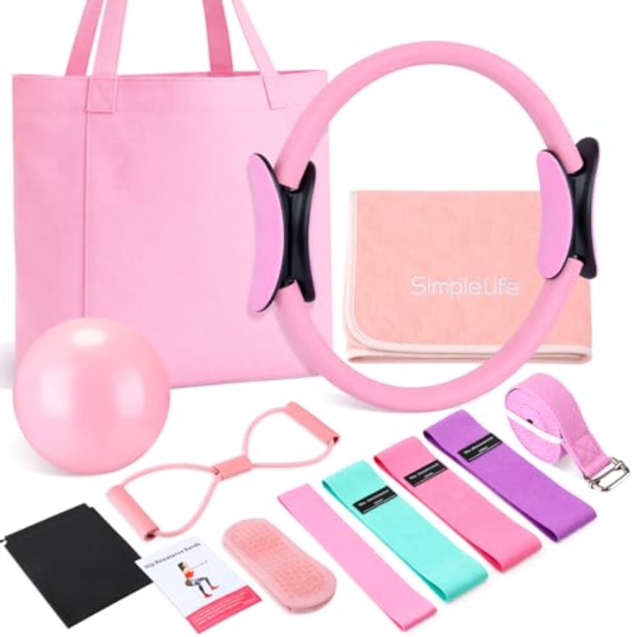 11 Pcs Pink Yoga Accessories S - Pilates Yoga Gifts 评论和价格