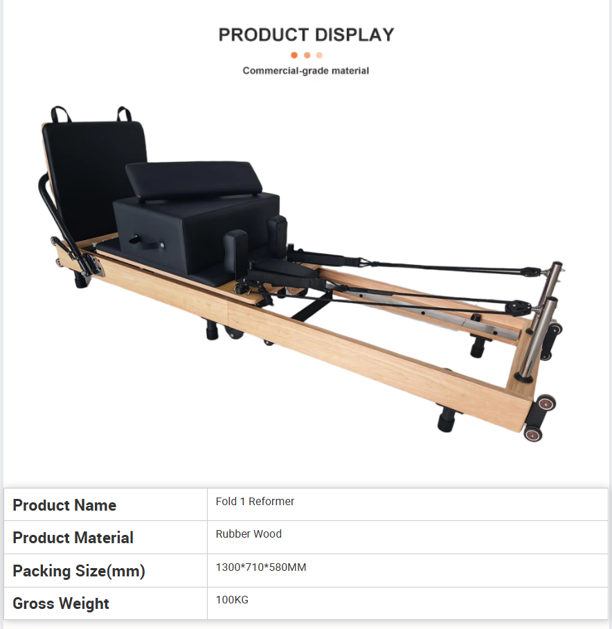 Space-Saving Foldable Oak Pila - Pilates & Yoga Tina Fehrenbach 评论和价格